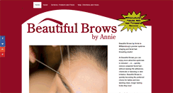 Desktop Screenshot of beautifulbrowsbyannie.com