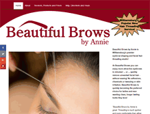 Tablet Screenshot of beautifulbrowsbyannie.com